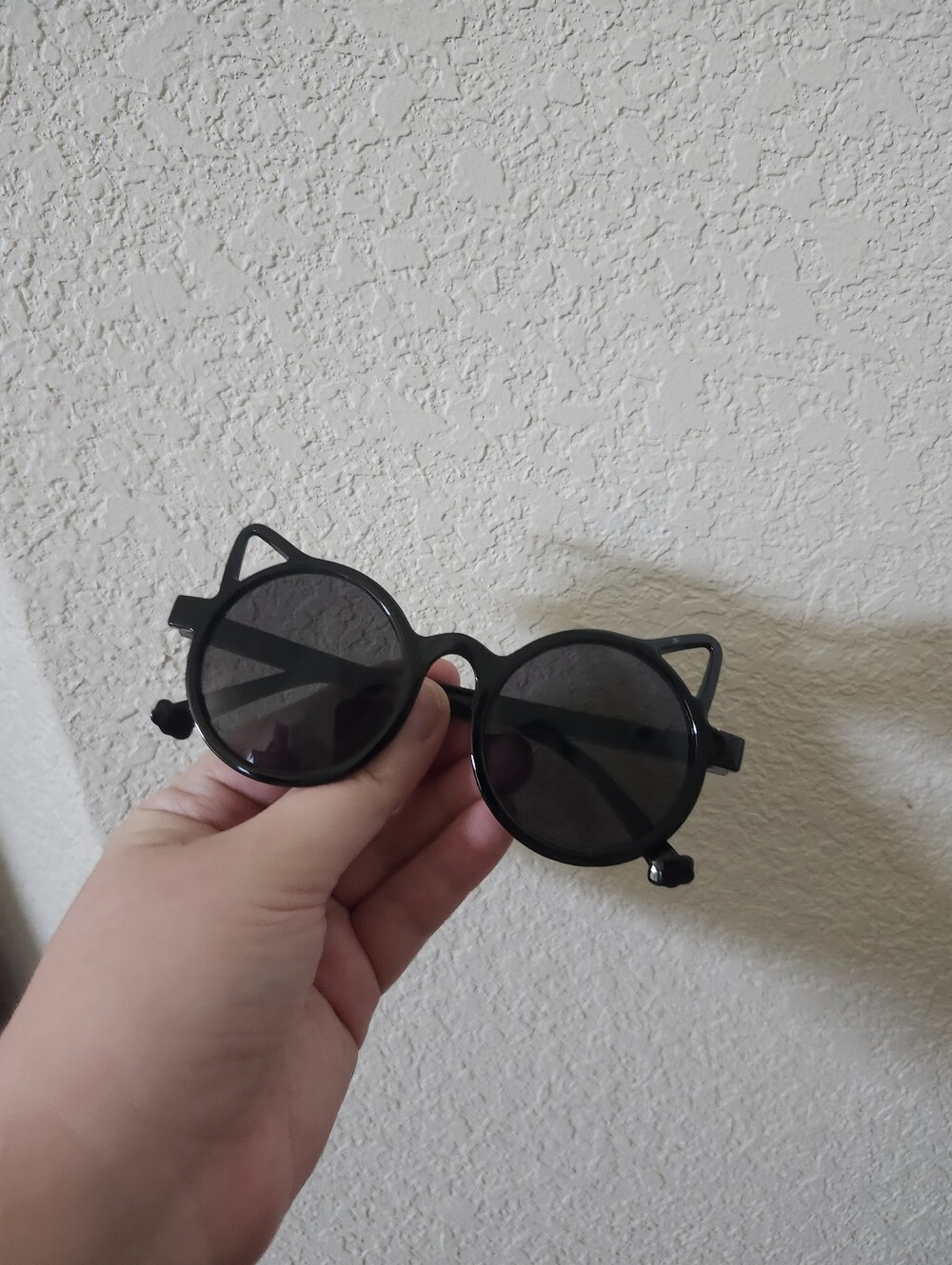 Black Cat Ear Kids Sunglasses - Stylish UV Shades